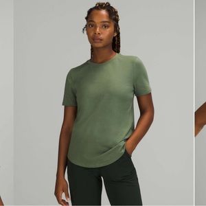 Pima cotton lululemon love tee shirt in green twill
